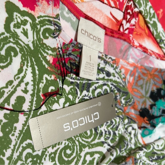 Chico's Floral Cross Back Dress - Medium - Picture 4 of 9